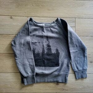 KAVU forest sweatshirt xs NWOT